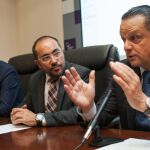 El presidente del Consejo Colsultivo, Mario Amilivia, junto a Luis Rey y Carlos Martínez, en Soria