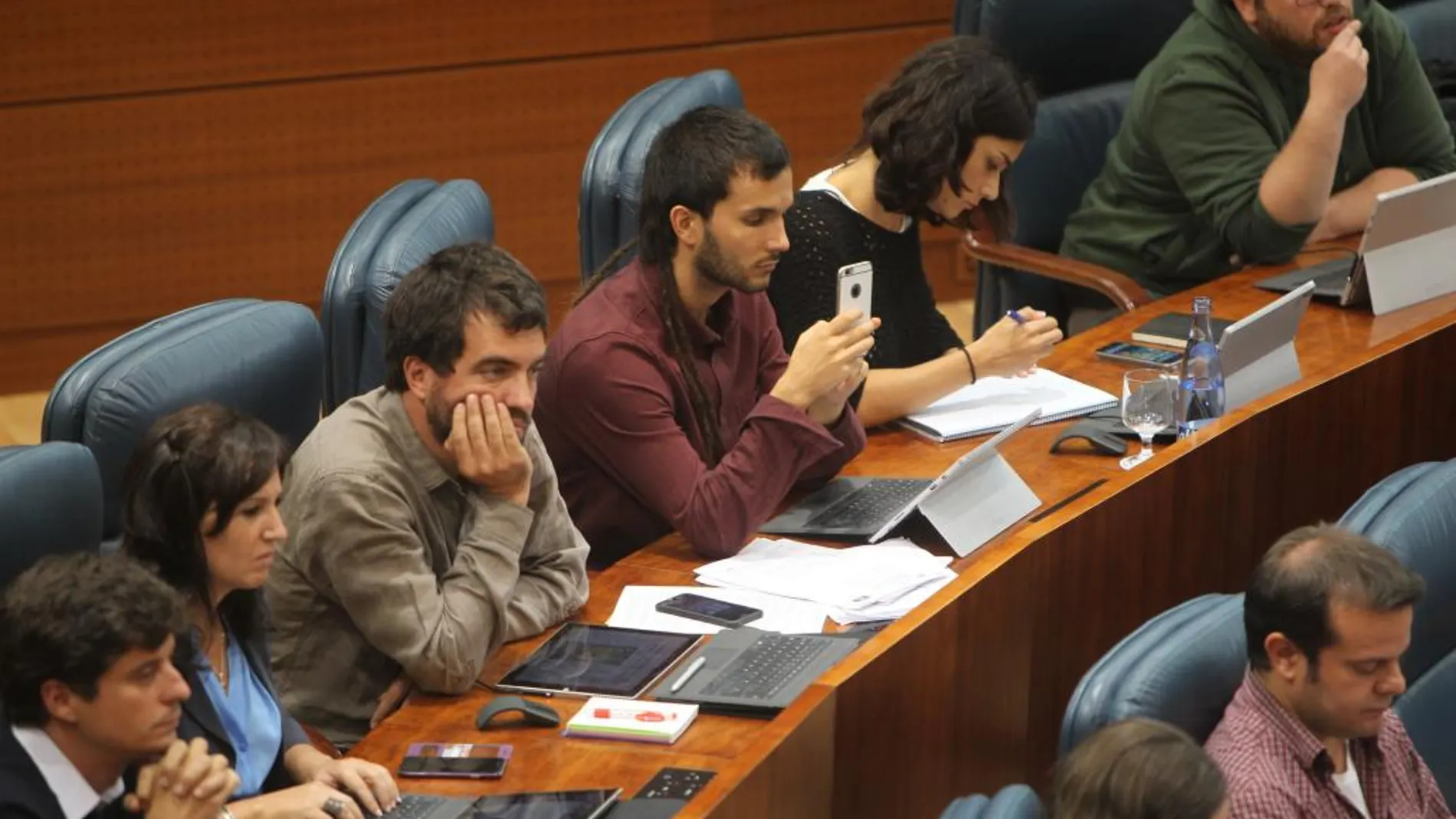 Diputados de Podemos en la Asamblea de Madrid