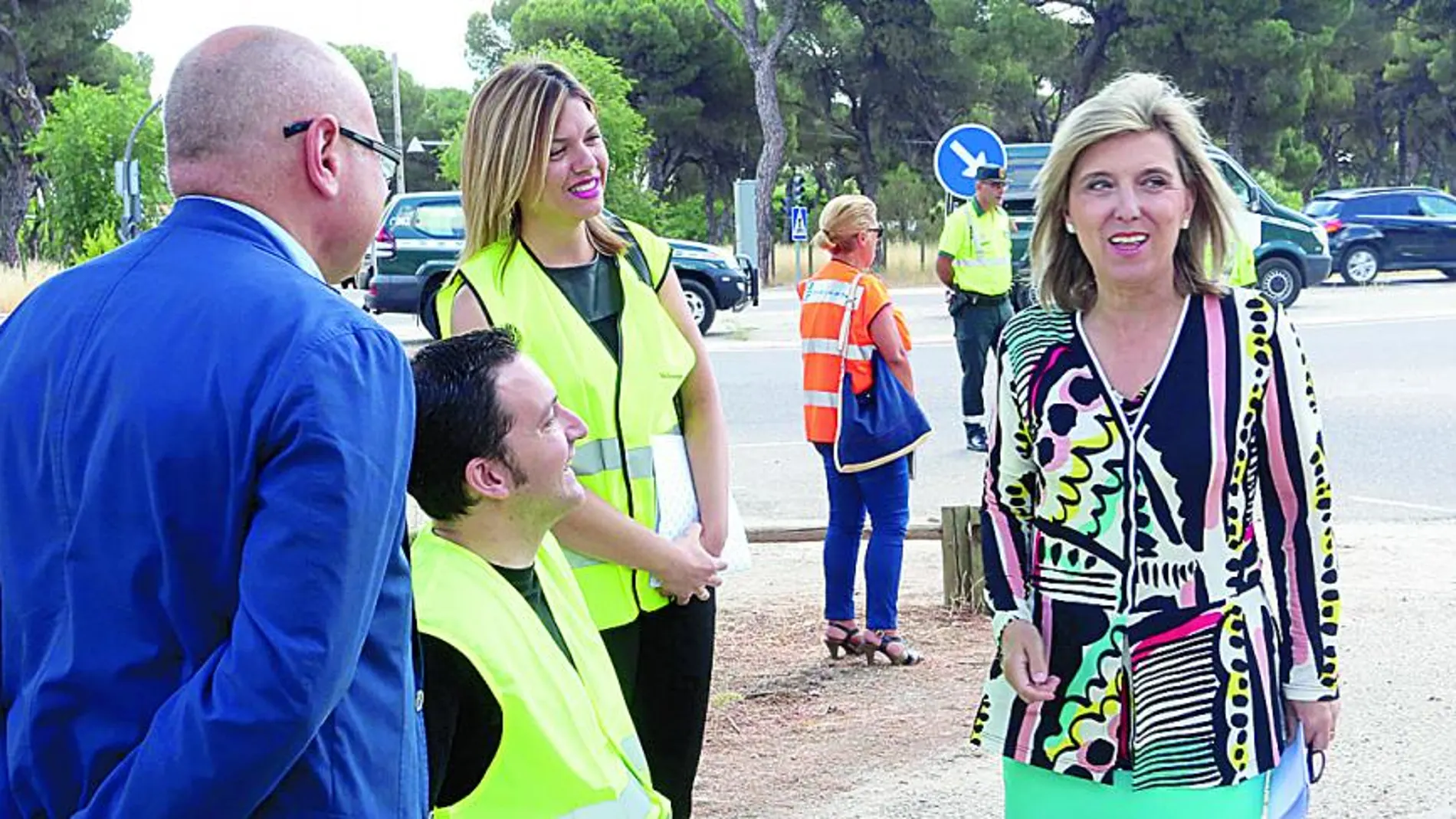 La delegada del Gobierno, María José Salgueiro, en una de las campañas de seguridad.