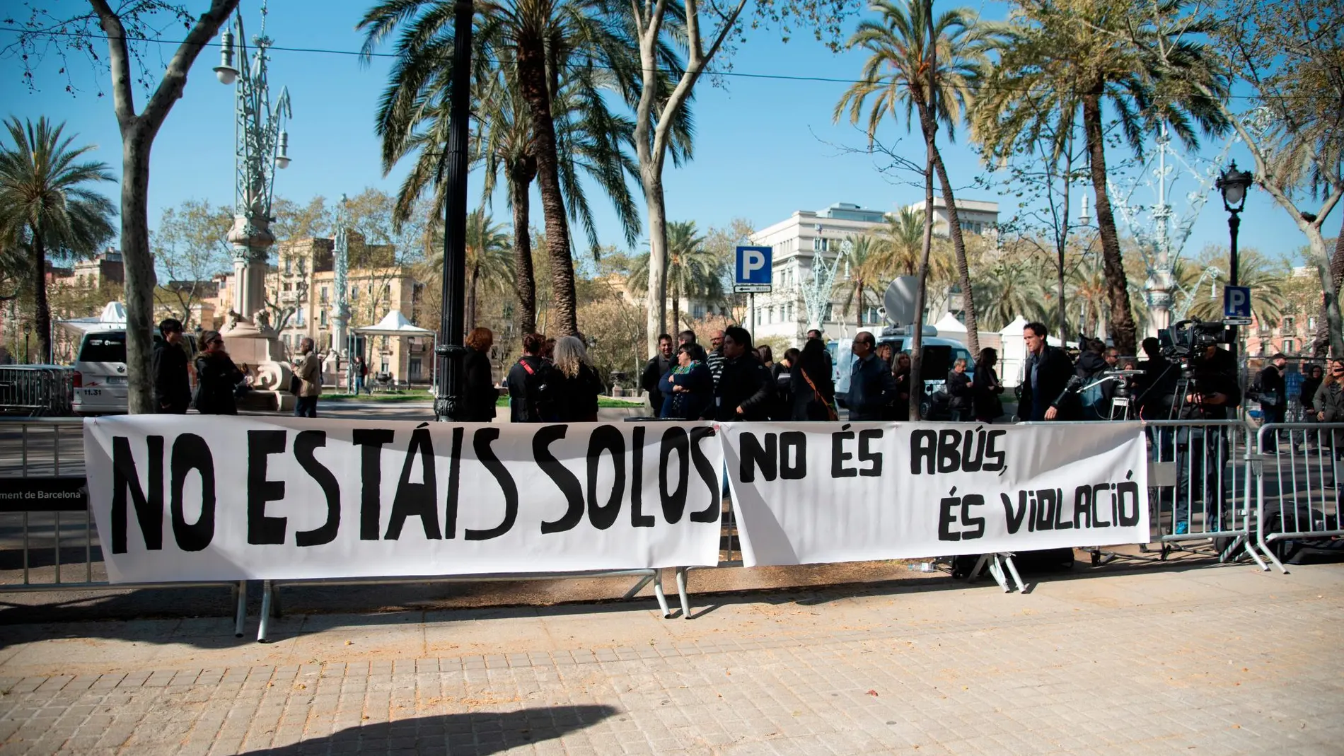 Imagen de las protestas durante el reciente juicio contra Joaquín Benítez