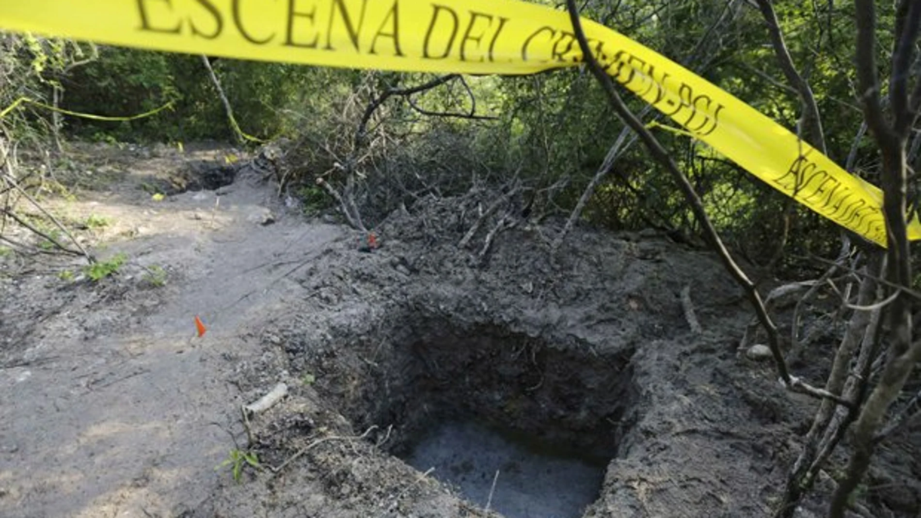 Una fosa descubierta en un rancho en un rancho en el estado de Guerrero en 2014