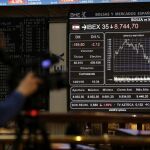 Paneles de la Bolsa de Madrid