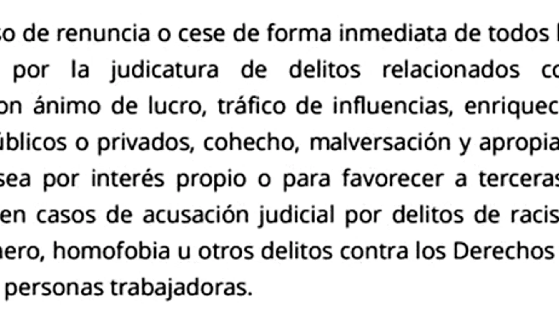 El artículo 1.4 del código ético de Ahora Madrid, que fue suscrito en 2015 por sus ediles