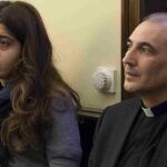 Francesca Chaouqui y Ángel Vallejo, druante el juicio que se ha seguido contra ellso en el Vaticano.