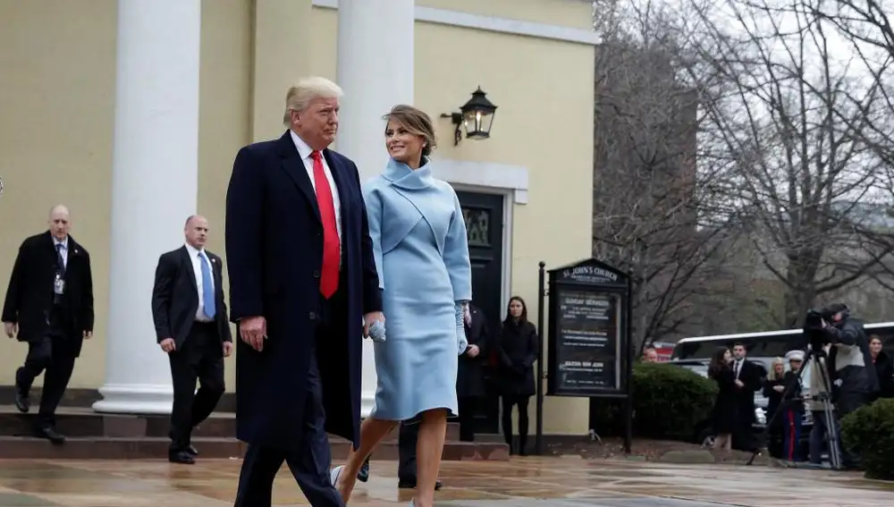 Donald Trump y su mujer, Melania, el día de la toma de posesión del político en 2017