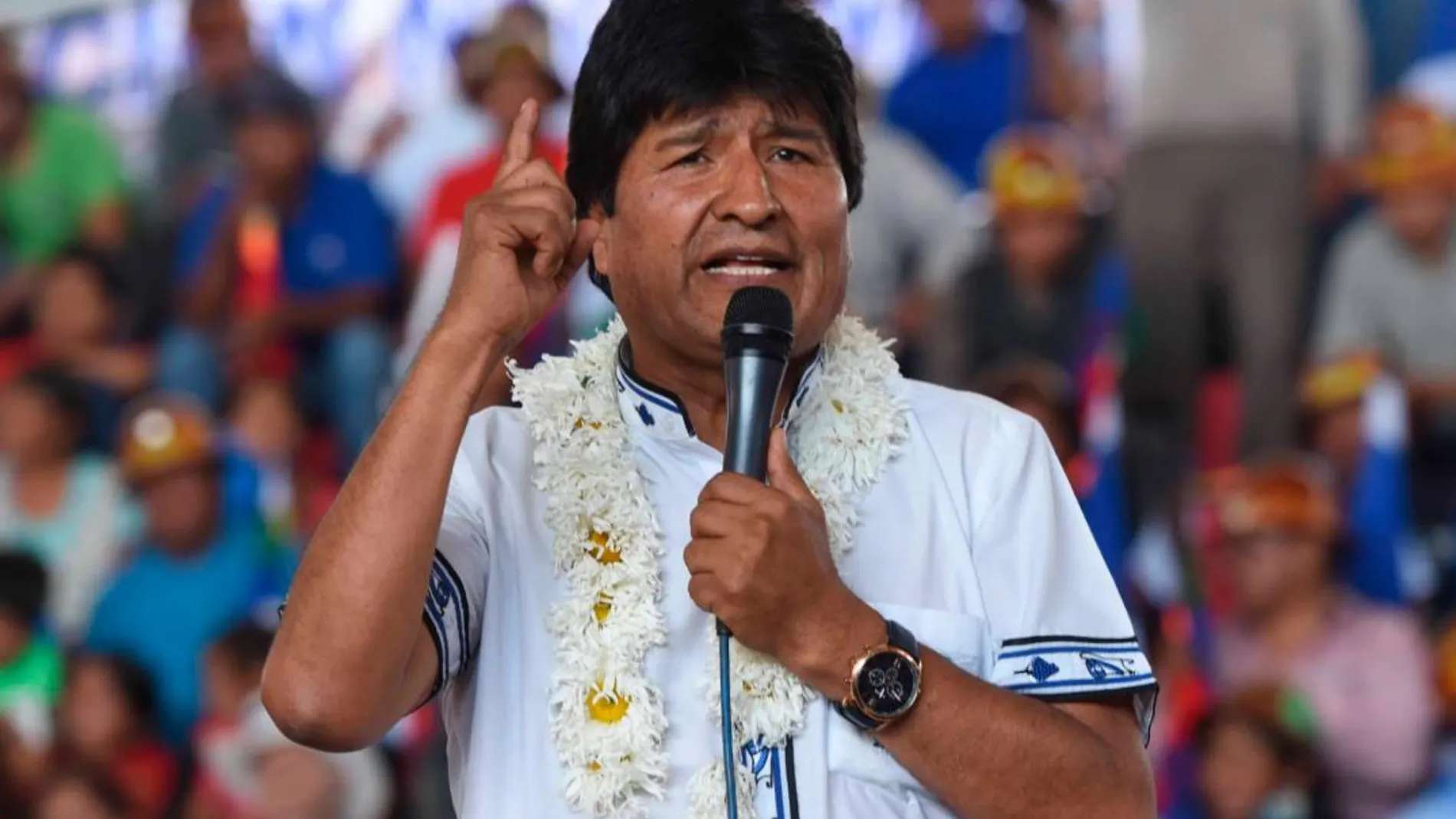 Evo Morales, en el Congreso del MAS en 2016.