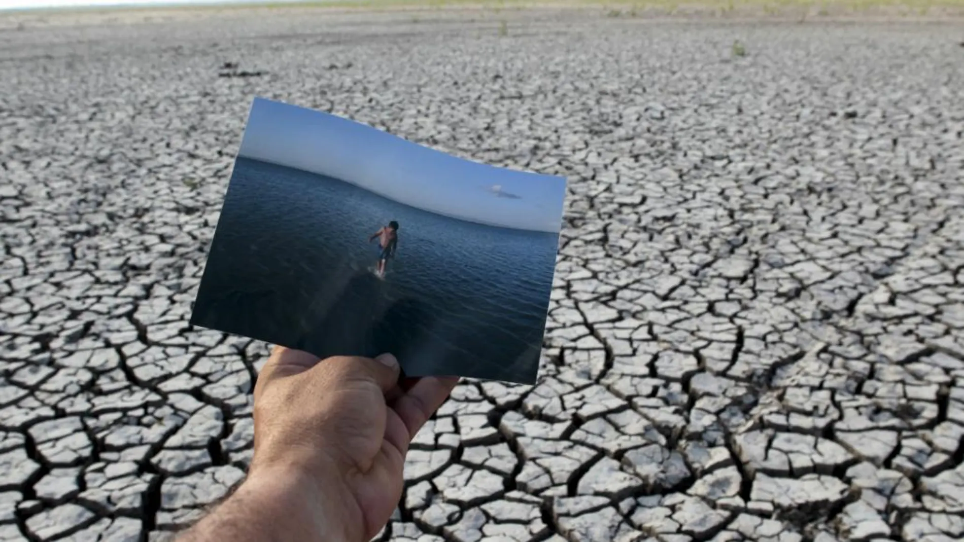 Imagen de un lago que se ha secado en Nicaragua