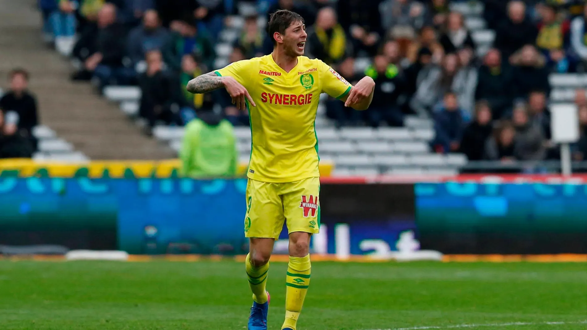 Emiliano Sala en un partido con el Nantes / REUTERS