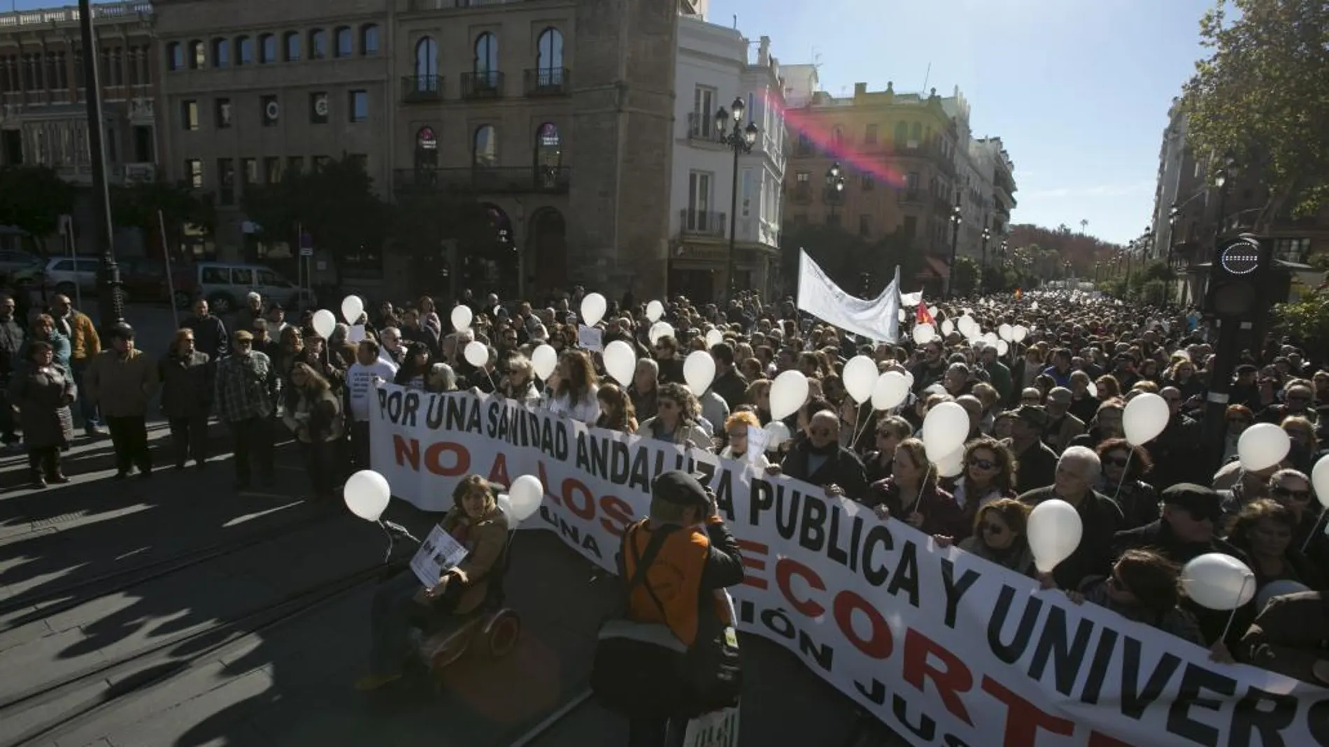 Las movilizaciones en defensa de la sanidad se han repetido por Andalucía