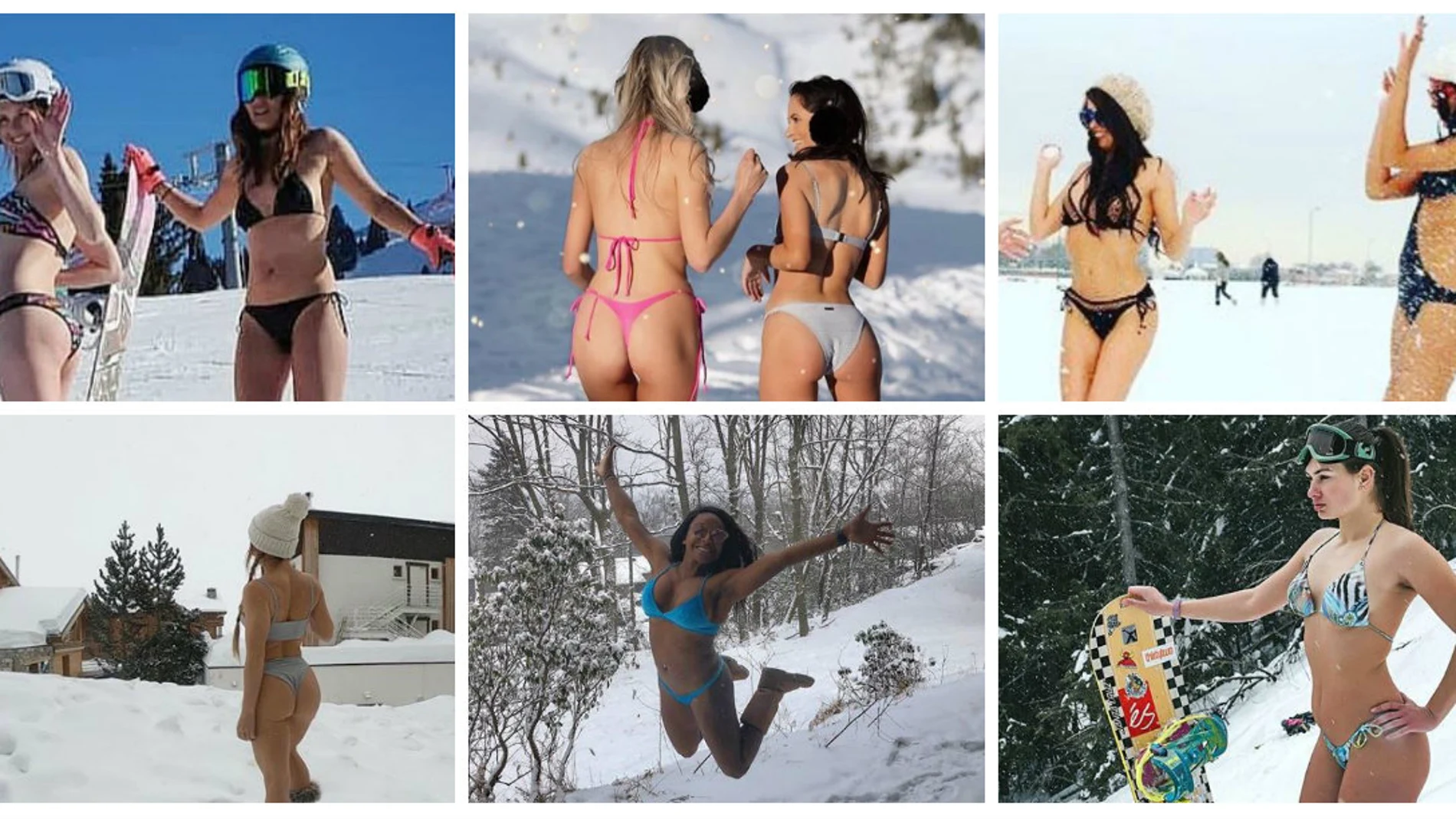 Instagram se han inundado de fotos bajo la etiqueta #snowbikini