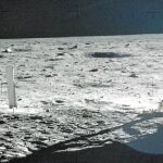 Niel Armstrong a su llegada a la Luna en el Apolo 11 el 20 de julio de 1969