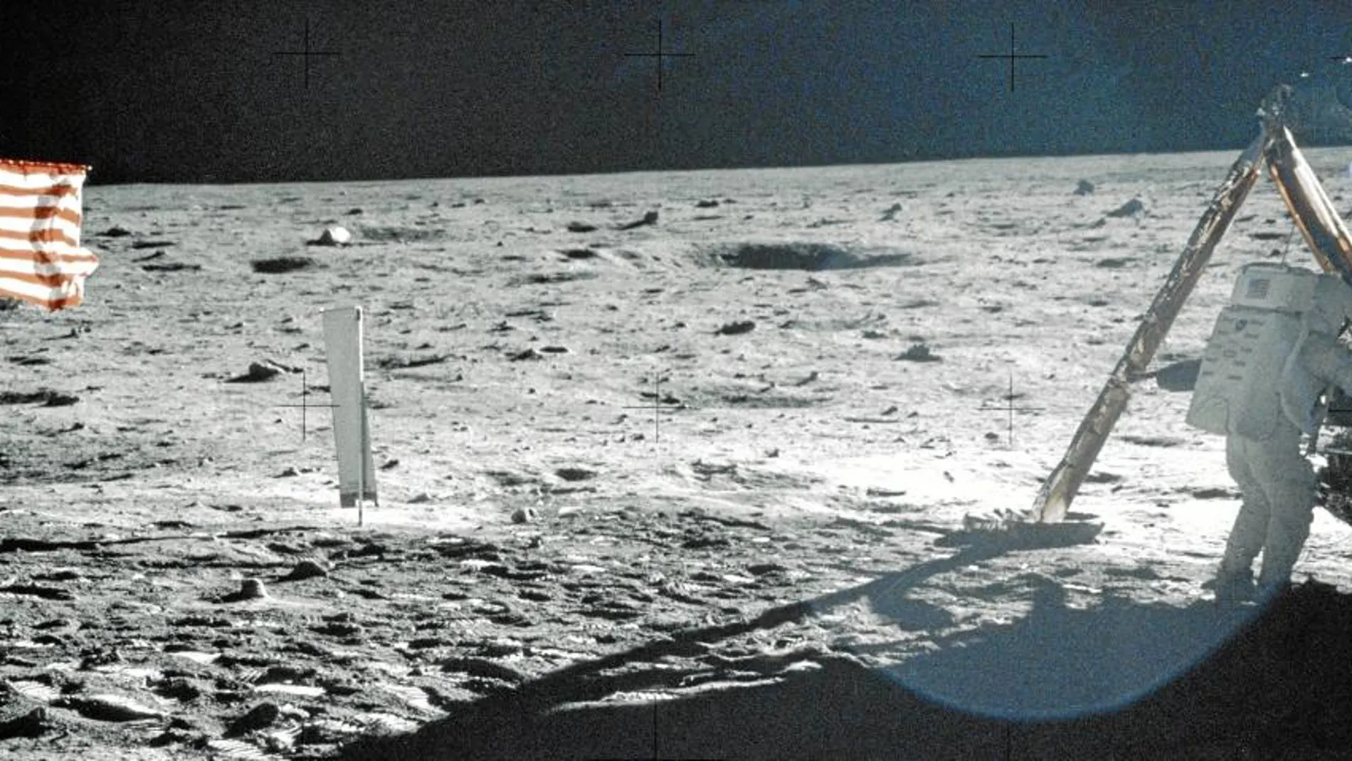 Niel Armstrong a su llegada a la Luna en el Apolo 11 el 20 de julio de 1969