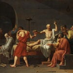 Jean-Louis David pintó «La muerte de Sócrates», quien fue obligado a beber cicuta.