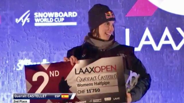 Plata para Queralt Castellet en la Copa del Mundo FIS de halfpipe de Laax (Suiza)
