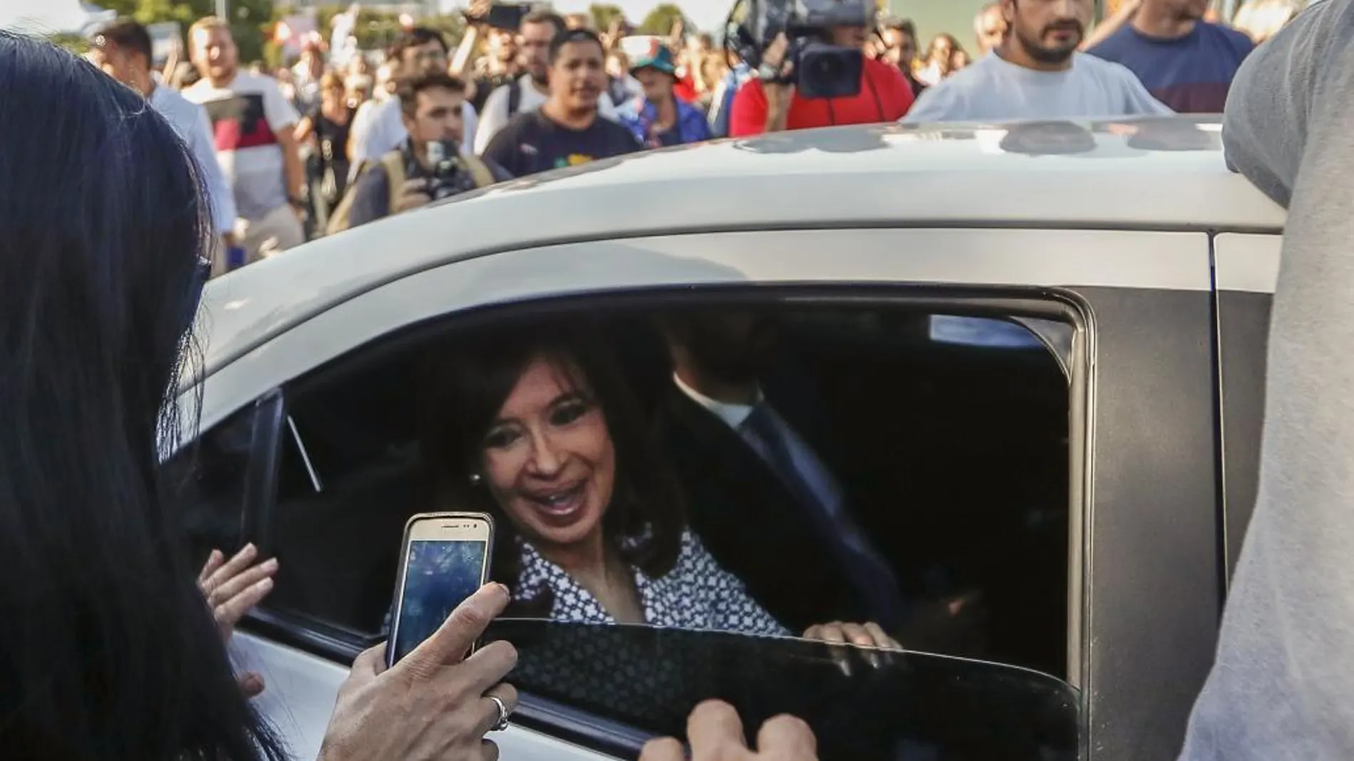 La expresidenta argentina Cristina Fernández de Kirchner llega al tribunal el pasado 7 de marzo de 2017