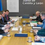 De Santiago-Juárez, De Diego y González Gago se reúnen con los representantes de las mancomunidades burgalesas