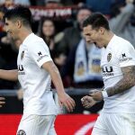Santi Mina celebra su gol ante el Rayo Vallecano, durante el partido de la decimotercera jornada de Liga / EFE