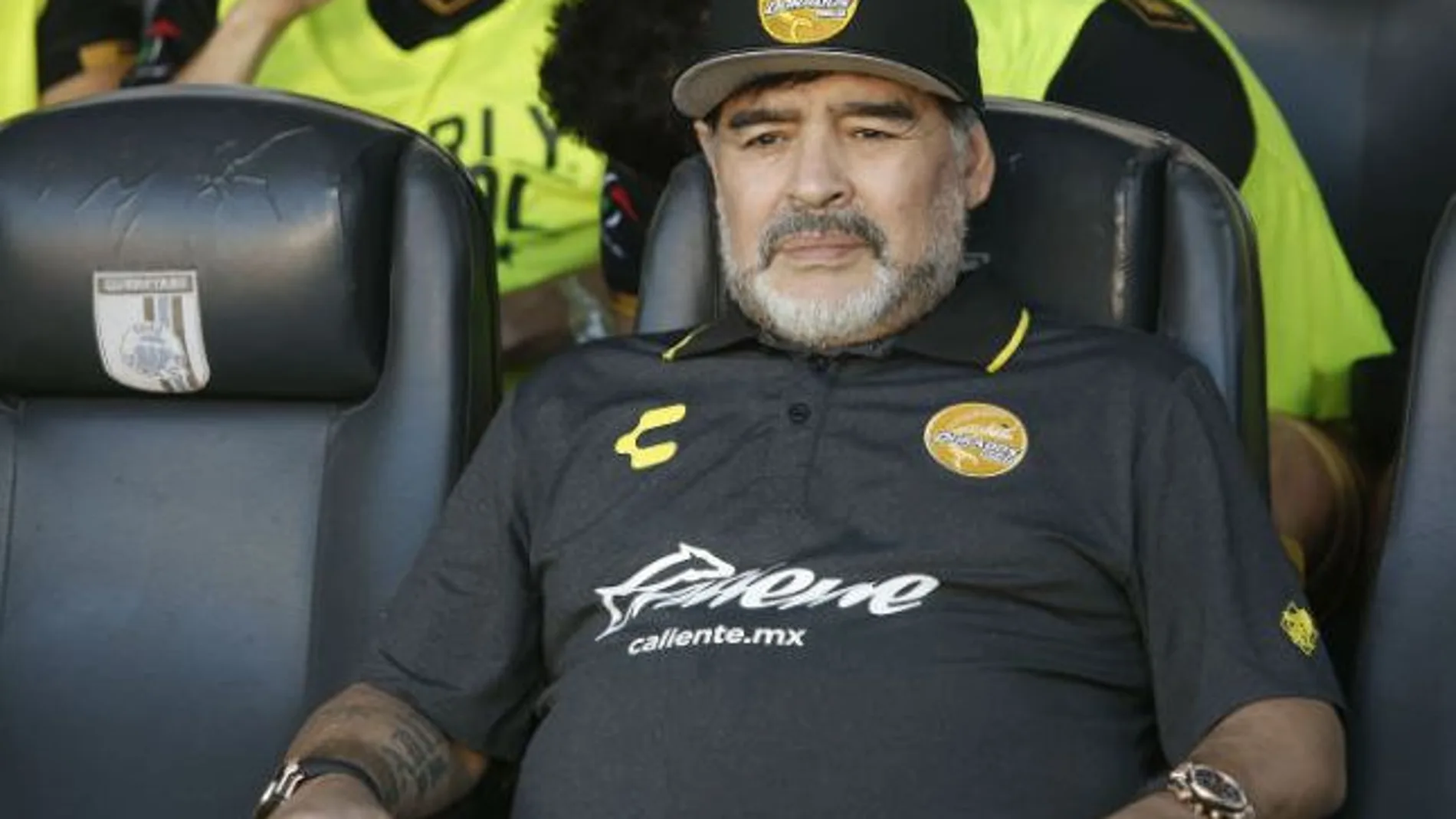 El argentino Diego Armando Maradona, durante un partido con los Dorados en México / Efe
