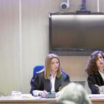 Las tres magistradas encargadas de resolver el «caso Nóos», ayer en la Audiencia Provincial de Palma¡