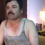 Primera imagen del narcotraficante Joaquín "El Chapo"Guzmán filtrada a medios locales el, 8 de enero de 2016, tras su recaptura en la ciudad de Los Mochis, Sinaloa (México)