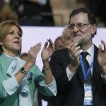 «La corrupción nos afectó de lleno y tardamos en reaccionar». Cospedal recibió ayer el apoyo de Rajoy tras su discurso