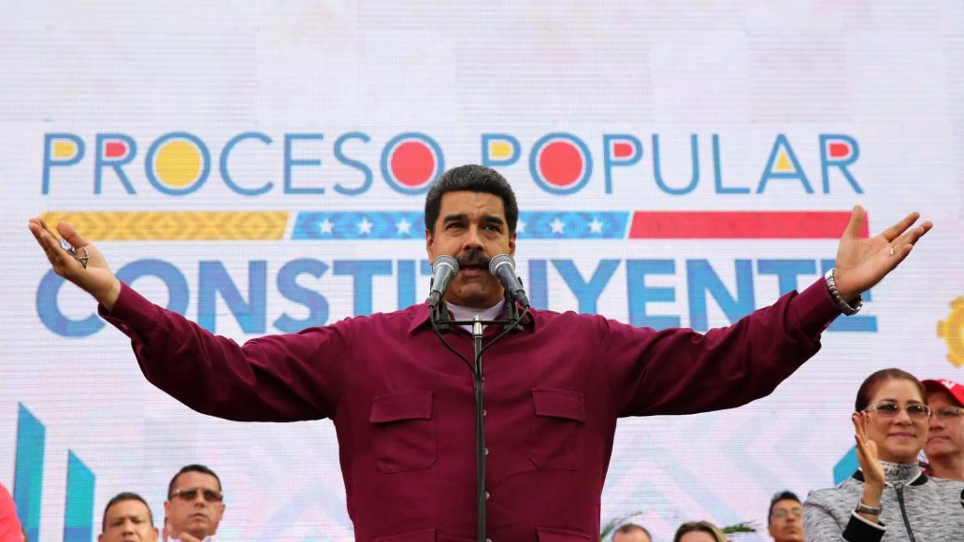 Nicolá Maduro, durante el acto de ayer