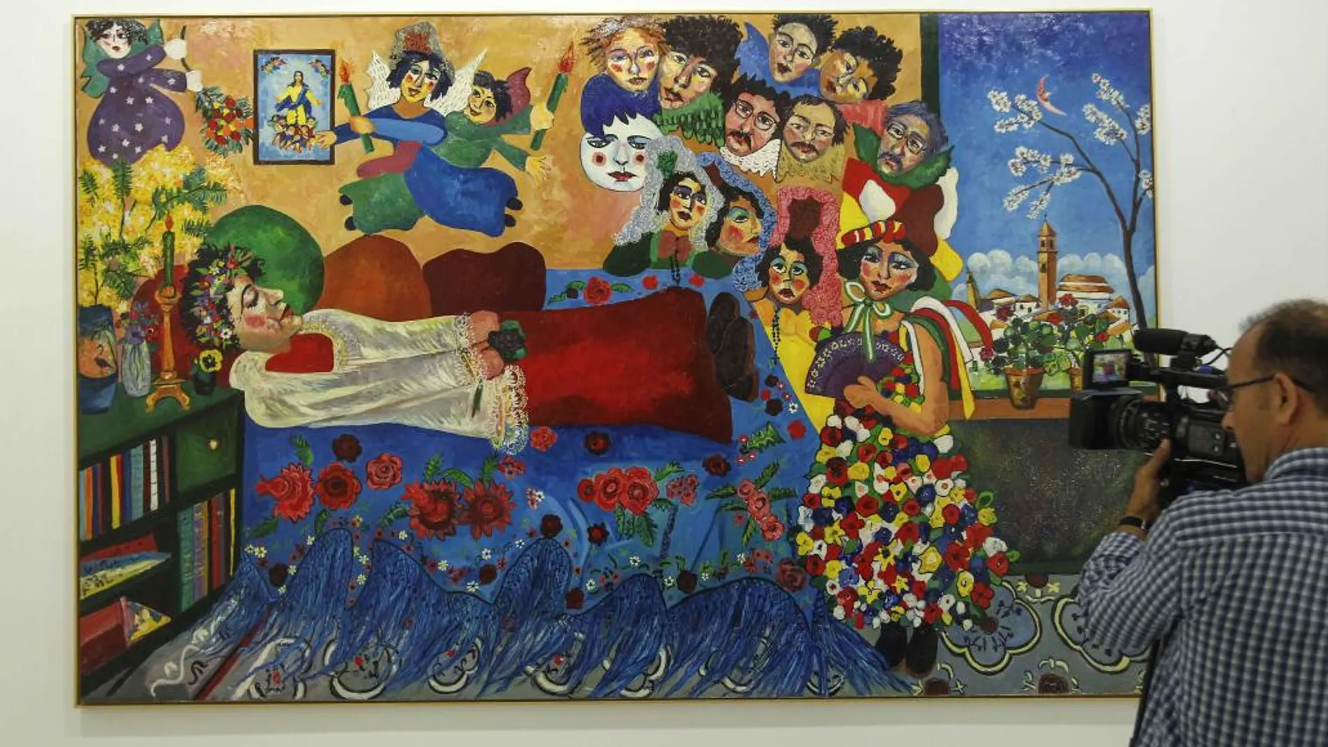 «El velatorio», una de las obras que se muestran en la exposición «Ocaña, la pintura travestida»