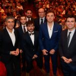 Los alcaldes de Simancas y Medina de Rioseco, Alberto Plaza y David Esteban, respectivamente; Guillermo Garabito; Víctor Alonso y Jorge Francés, entre otros