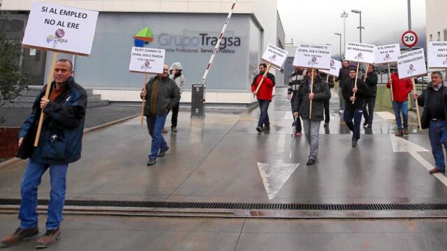 Los trabajadores de la planta de Tragsa de Valladolid siguen sus concentraciones, pese al anuncio de la paralización del Expediente de Regulación de Empleo por parte de la empresa pública