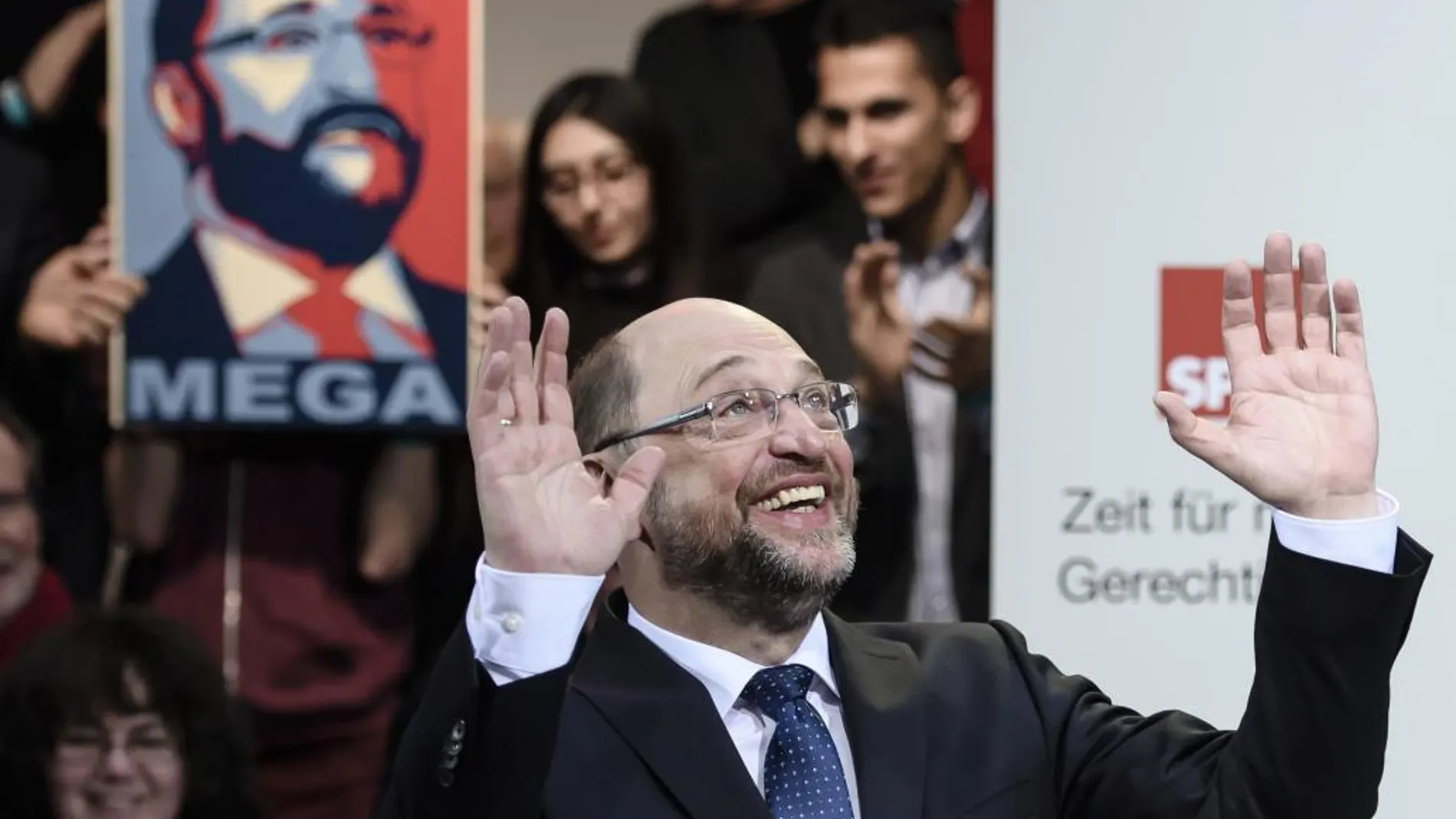 El candidato socialdemócrata a la Cancillería alemana, Martin Schulz