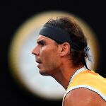 El tenista español Rafael Nadal durante la semifinal masculina del Abierto de Australia