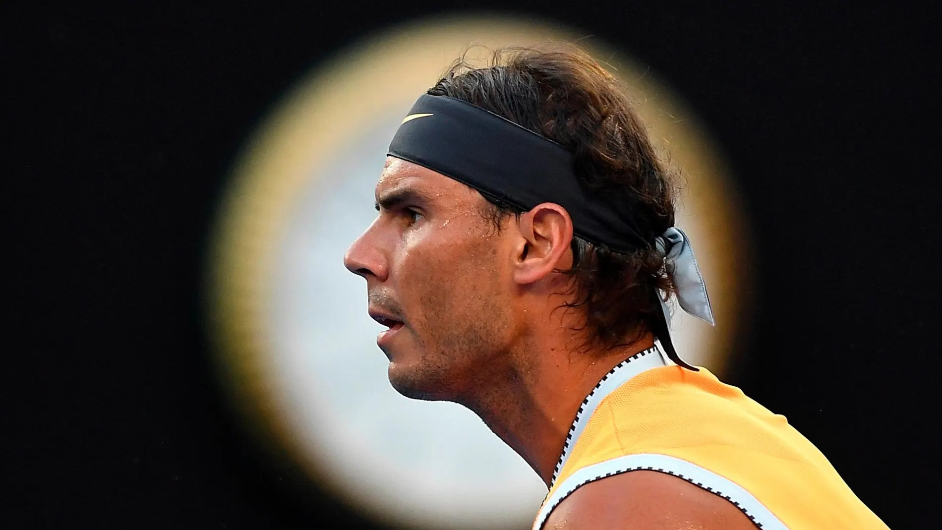 El tenista español Rafael Nadal durante la semifinal masculina del Abierto de Australia