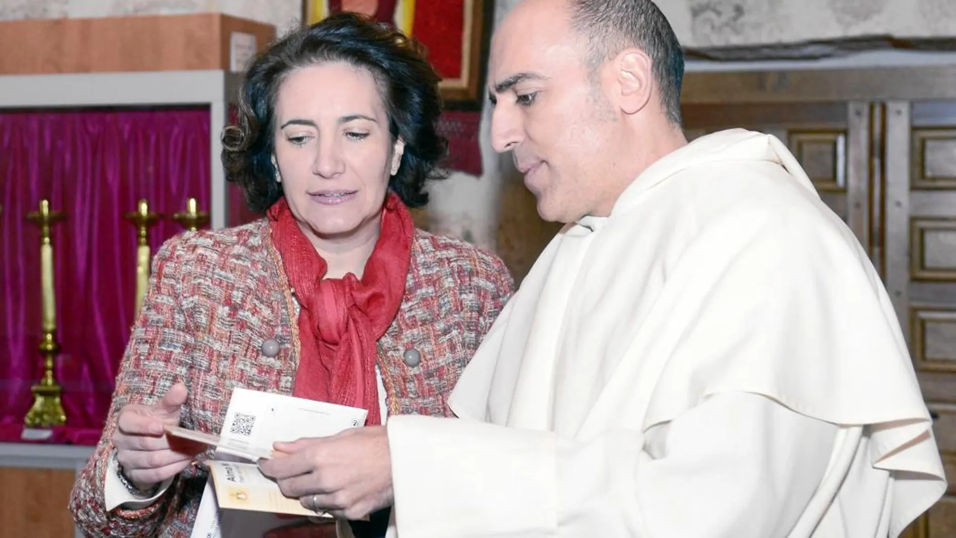 María Josefa García Cirac charla con el promotor del Jubileo en Hispania, Xavier Gómez