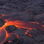 El espectáculo de la lava sobre Hawái, a vista de pájaro