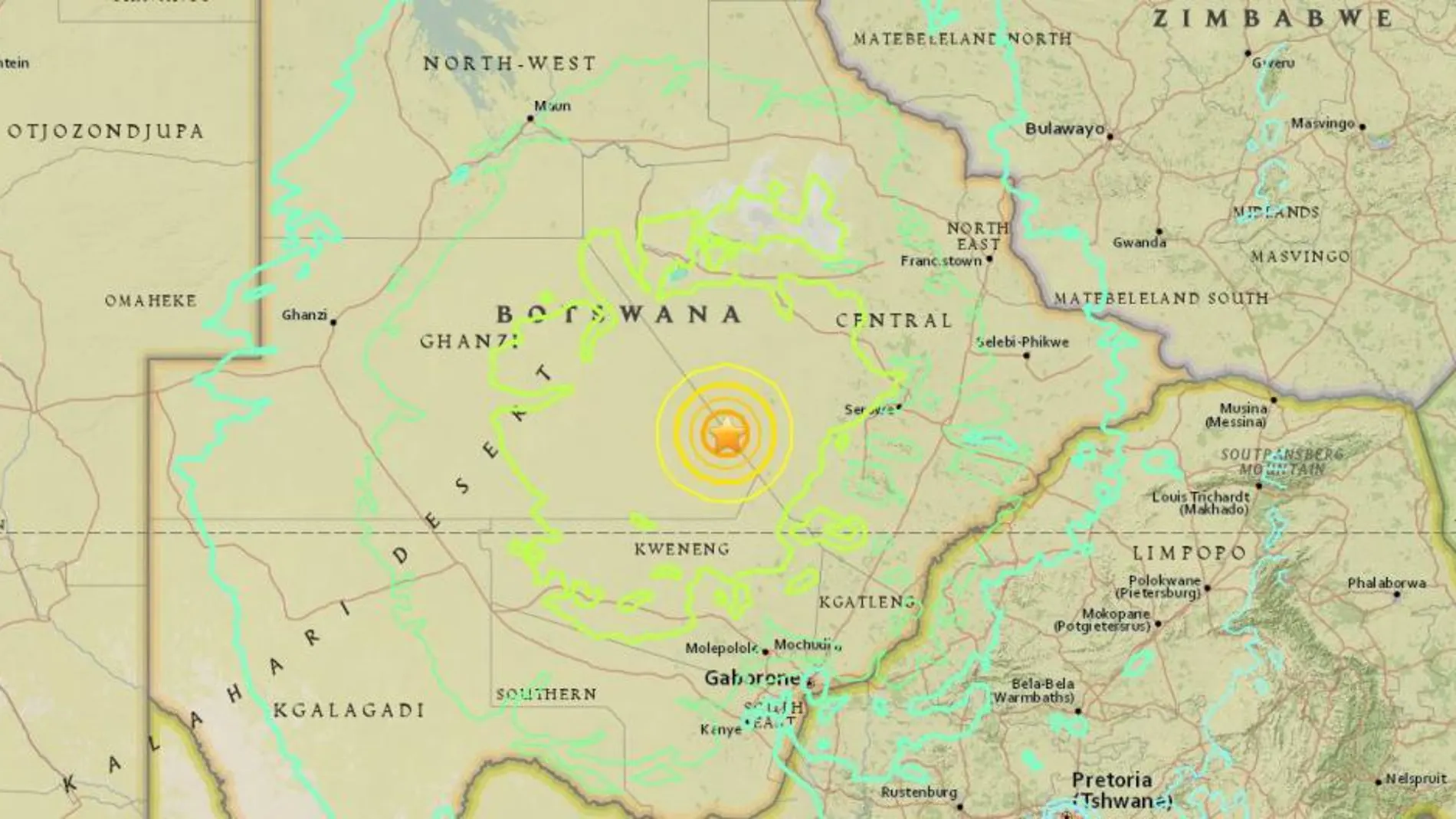 Un terremoto de magnitud 6,5 sacude Botsuana