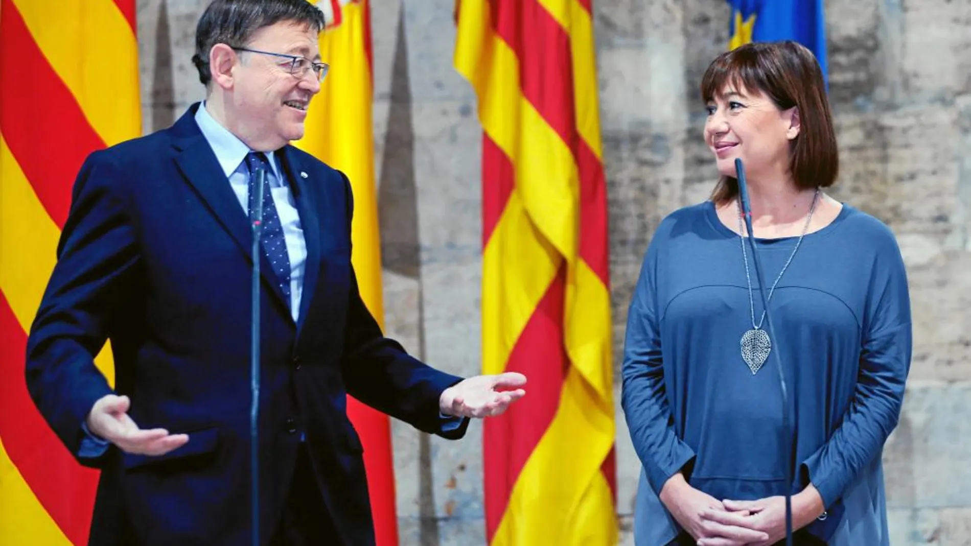 El presidente de la Generalitat, Ximo Puig, se reunió ayer con su homóloga, Francina Armengol