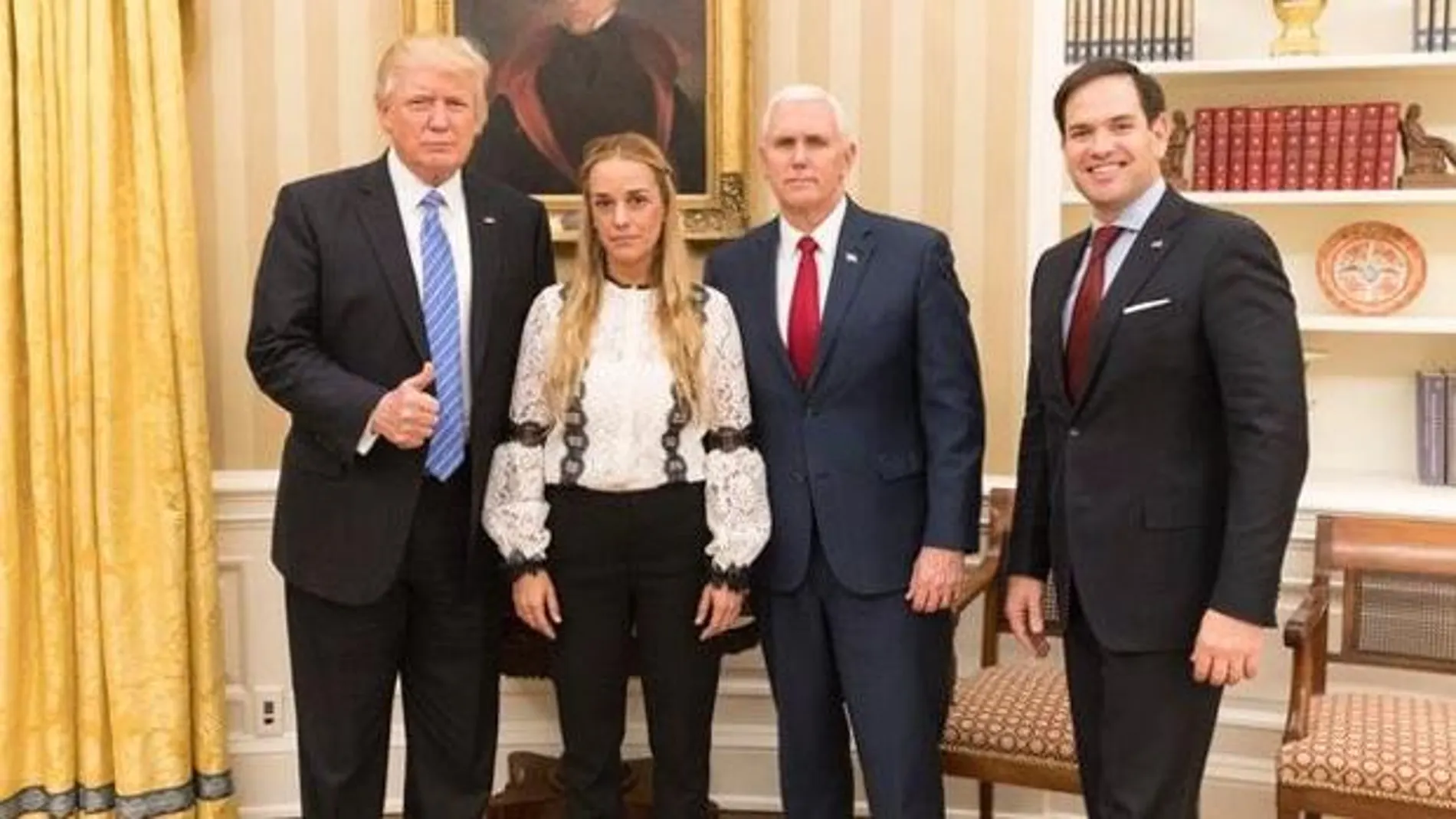El presidente de EE UU, Donald Trump, recibió en la Casa Blanca a Lilian Tintori, la esposa de Leopoldo López