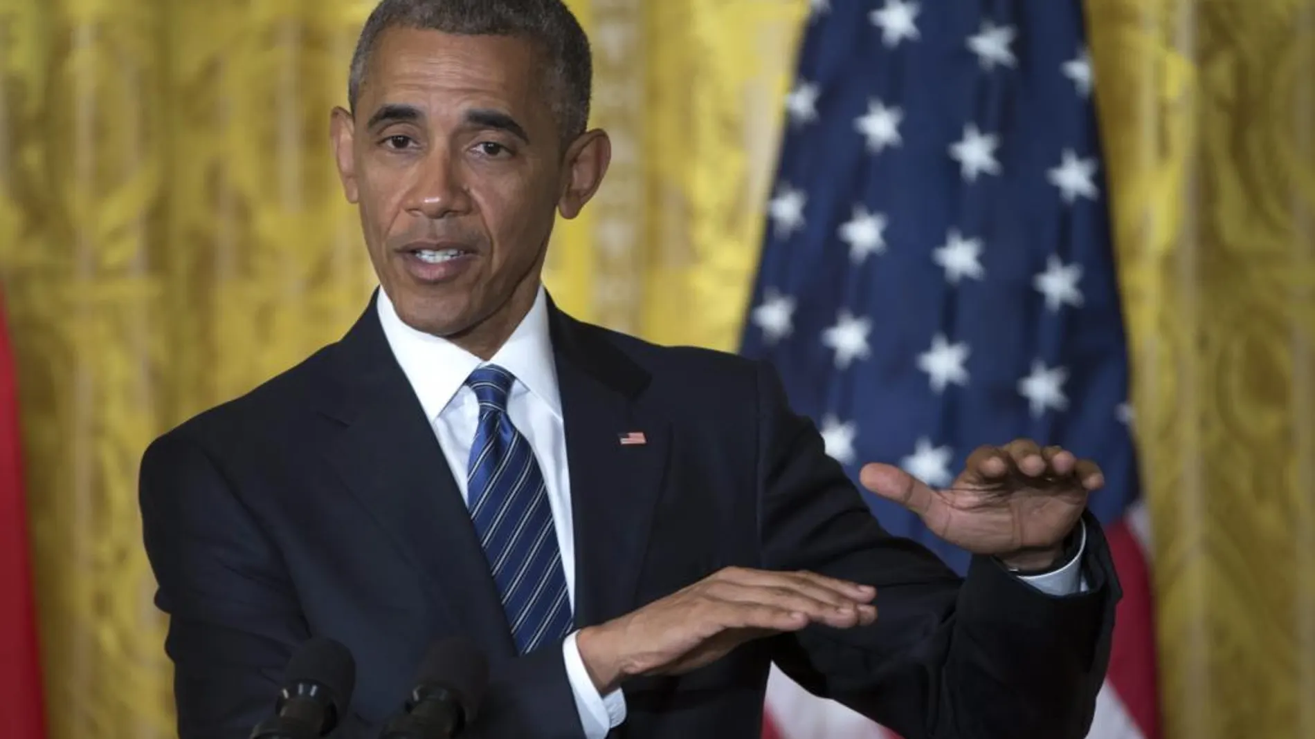 El presidente estadounidense Barack Obama durante la rueda de prensa