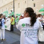 Manifestación de médicos y enfermeros en contra de los recortes sanitarios del Servicio Andaluz de Salud (SAS).