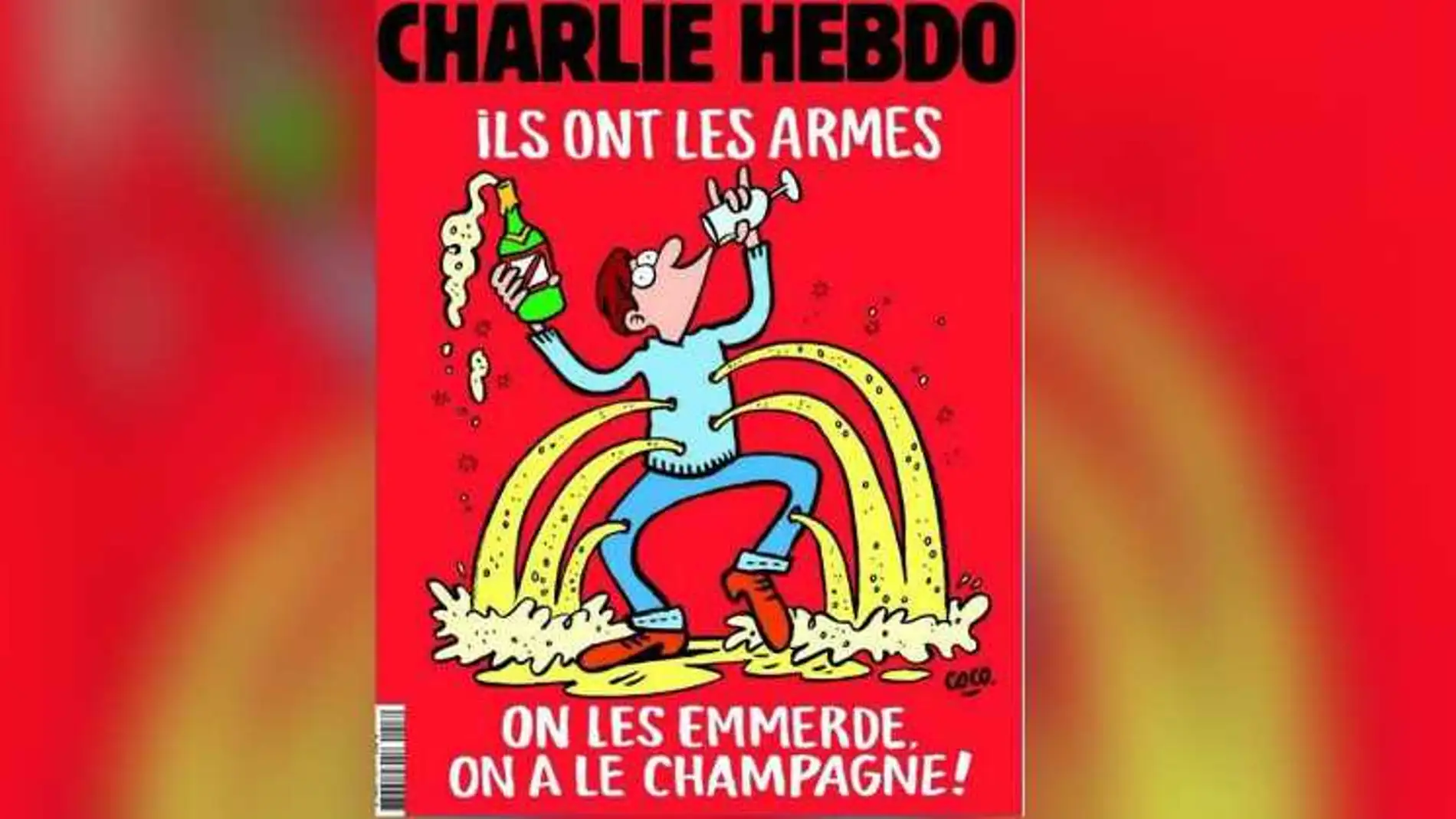 Imagen de la portada que publicará mañana el semanario satírico 'Charlie Hebdo' tras los atentados de París