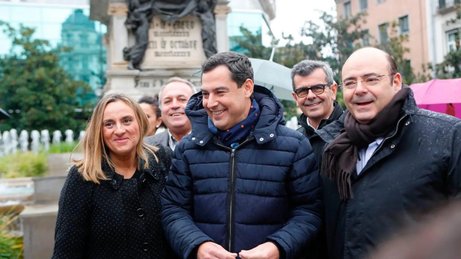 El presidente del PP andaluz, Juanma Moreno, estuvo ayer en Granada / Foto: La Razón