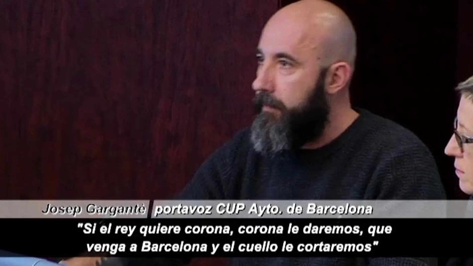 Imagen del portavoz de la CUP en el Ayuntamiento de Barcelona, Josep Garganté