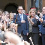 Artur Mas acudió a declarar en octubre, en la Audiencia de Barcelona, acompañado de una multitud de miembros de su partido, de otras formaciones independentistas y de alcaldes
