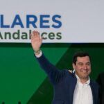 Mariano Rajoy y Juanma Moreno, ayer, durante la inauguración de la Convención del PP andaluz