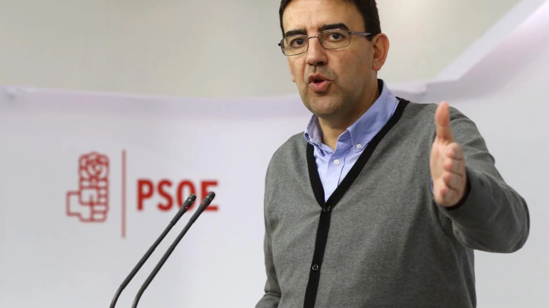 El portavoz y responsable de Organización de la gestora del PSOE, Mario Jiménez