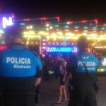 Policía en el Recinto Ferial del municipio madrileño