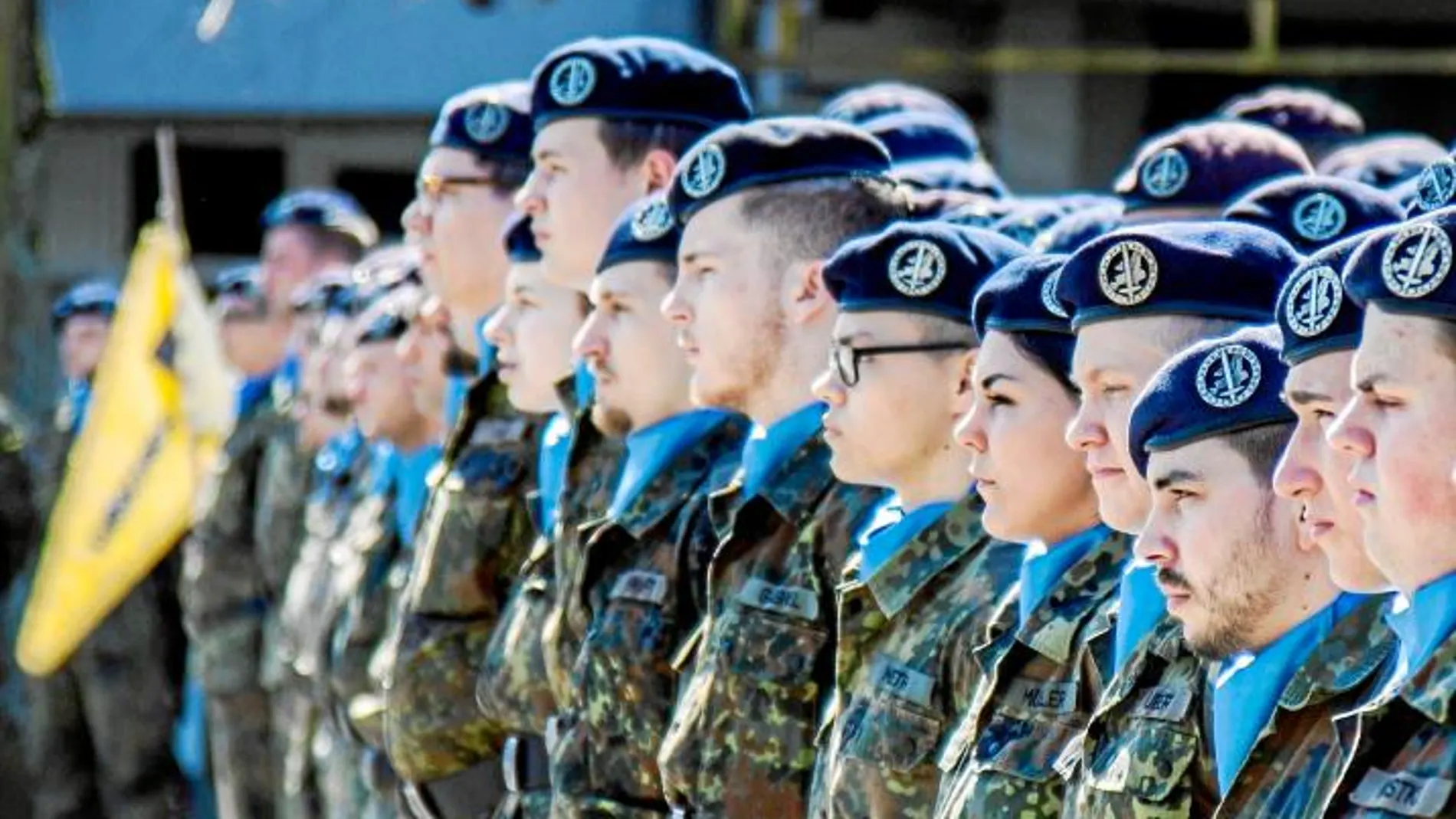 El Eurocuerpo, en uno de los últimos cambios de mando en Lehbach (Alemania) / Foto: Eurocorps