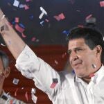 Horacio Cartes, del Partido Colorado, tras conocer su victoria en las elecciones presidenciales de Paraguay