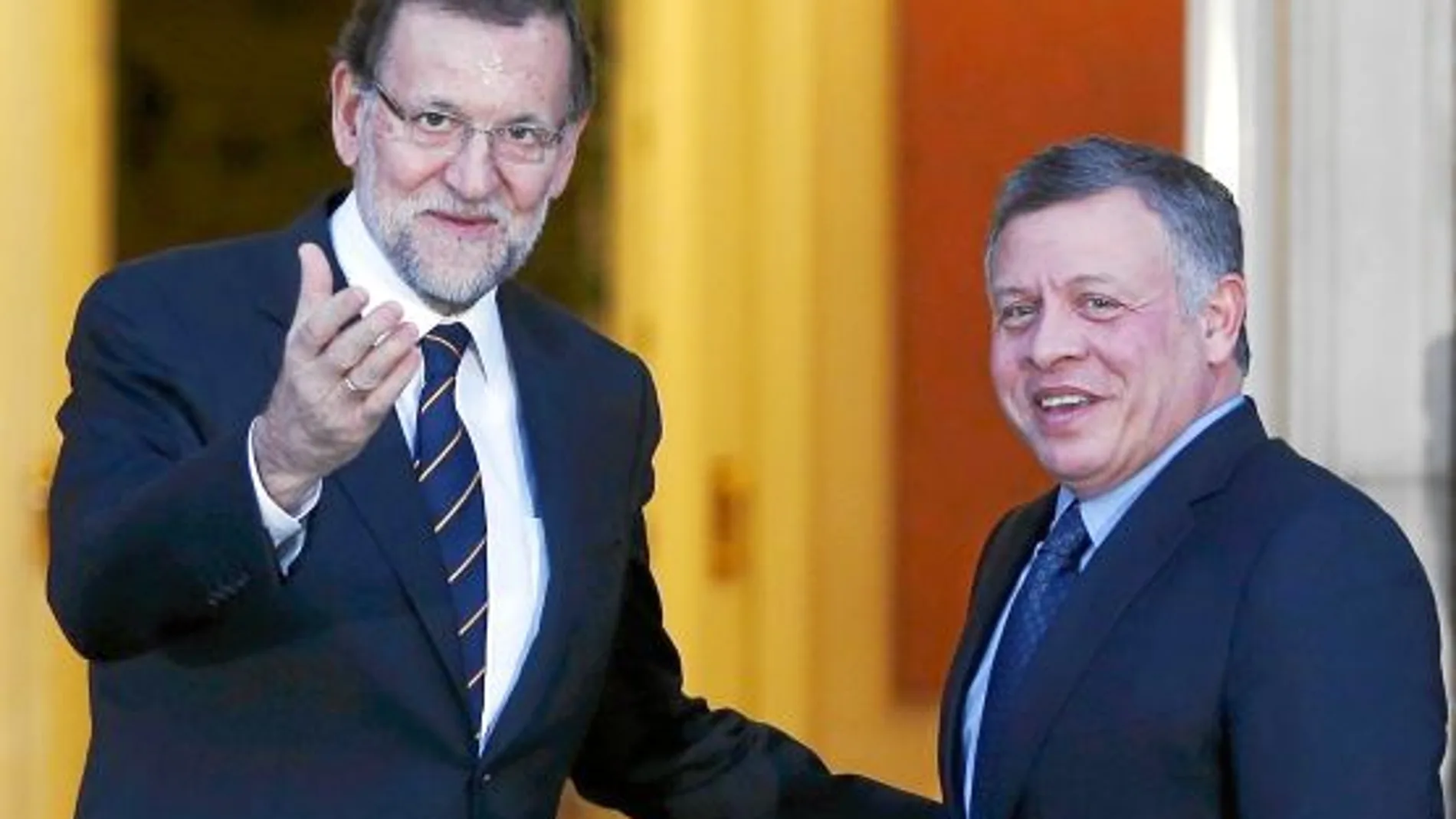 Mariano Rajoy recibe a Abdalá II en La Moncloa
