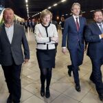 El alcalde de Sagunto Quico Fernández, la consellera Salvador, el ministro De la Serna y el presidente Moliner